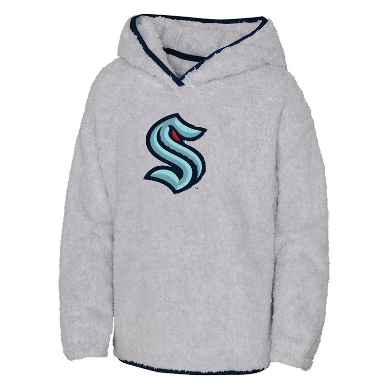 Girls Youth Seattle Kraken Ultimate Teddy Fleece Pullover Hoodie