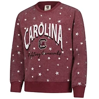 Girls Youth Wes  Willy South Carolina Gamecocks Shimmer Star Reverse Sweatshirt