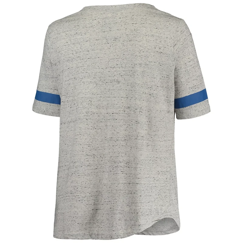 Heathered Gray Kentucky Wildcats Plus Lace-Up V-Neck T-Shirt