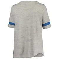 Heathered Gray Kentucky Wildcats Plus Lace-Up V-Neck T-Shirt