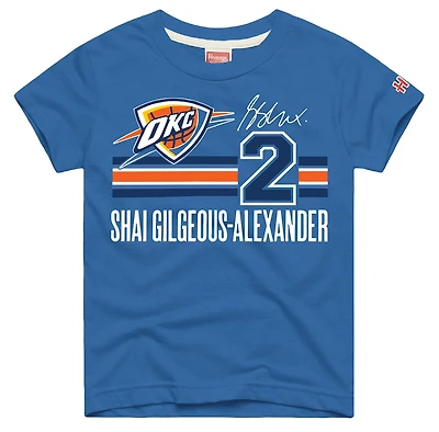 Homage Shai Gilgeous-Alexander Oklahoma City Thunder Remix Signature Name Number Tri-Blend T-Shirt