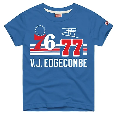 Homage VJ Edgecombe Philadelphia 76ers Remix Signature Name Number Tri-Blend T-Shirt