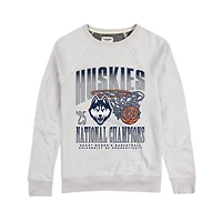 Homefield UConn Huskies 2025 NCAA Wo Basketball National Champions Tri-Blend Pullover Sweatshirt