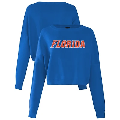 Hype and Vice Florida Gators Oversized Cropped Ivy Knit Pullover Sweater