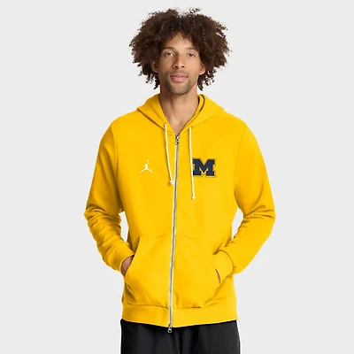 Jordan Brand Michigan Wolverines 2025 Sideline Standard Issue Dri-FIT Full-Zip Hoodie