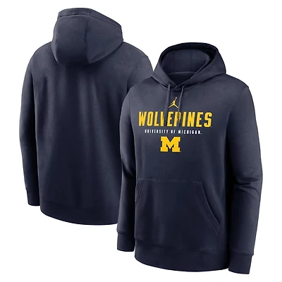 Jordan Brand Michigan Wolverines Primetime Dynamic Mascot Club Fleece Pullover Hoodie