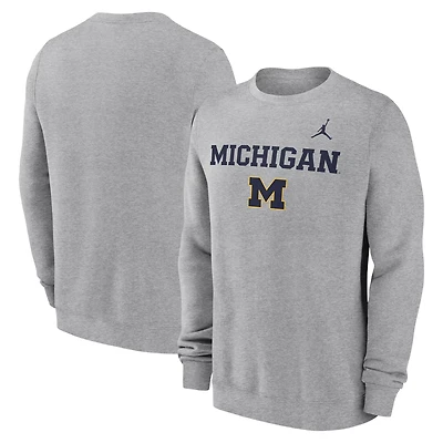 Jordan Brand Michigan Wolverines Primetime Primary Stack Pullover Sweatshirt