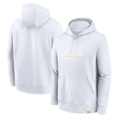 Jordan Brand Michigan Wolverines Statement Wordmark Lockup Pullover Hoodie