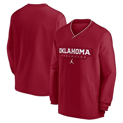 Jordan Brand Oklahoma Sooners 2024 Sideline Pullover Windshirt