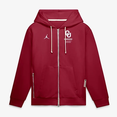 Jordan Brand Oklahoma Sooners 2026 Sideline Standard Issue Dri-FIT Full-Zip Hoodie