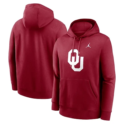 Jordan Brand Oklahoma Sooners Primetime Evergreen Club Fleece Pullover Hoodie