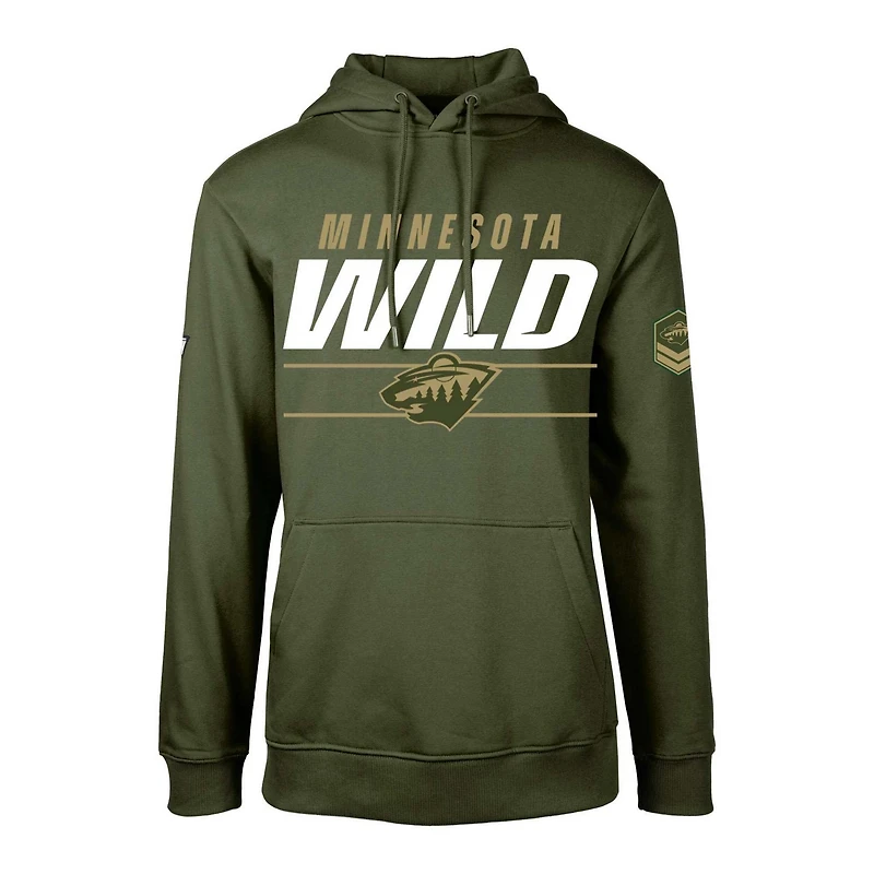 Levelwear Minnesota Wild Delta Podium Fleece Pullover Hoodie