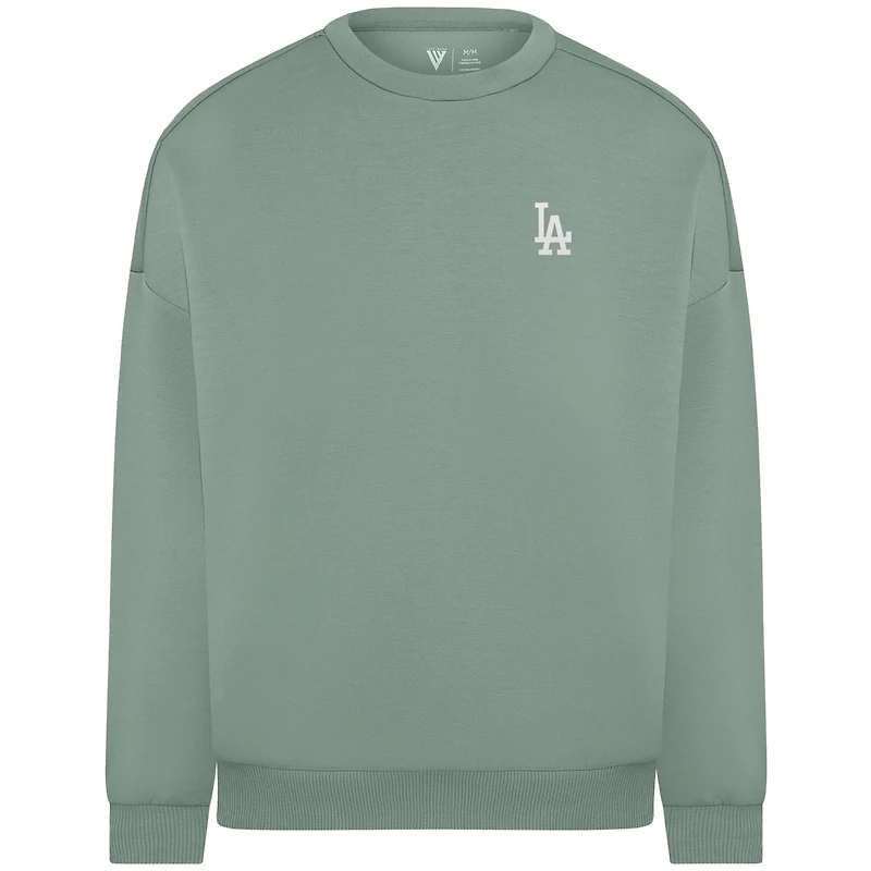 Levelwear Sage Los Angeles Dodgers Luxe Signature Tri-Blend Pullover Sweatshirt