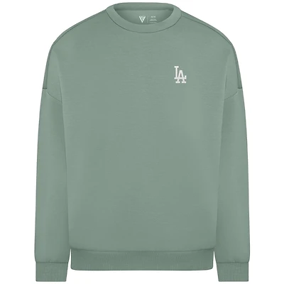 Levelwear Sage Los Angeles Dodgers Luxe Signature Tri-Blend Pullover Sweatshirt