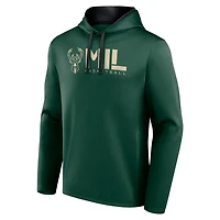 Logo Athletic Hunter Milwaukee Bucks Head Start Pullover Hoodie