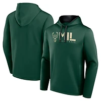 Logo Athletic Hunter Milwaukee Bucks Head Start Pullover Hoodie