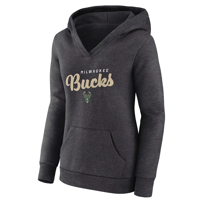 Logo Athletic Milwaukee Bucks Triumphant V-Neck Pullover Hoodie
