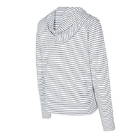 Men's Concepts Sport Gray South Carolina Gamecocks French Terry Striped V-Neck Pullover Hoodie