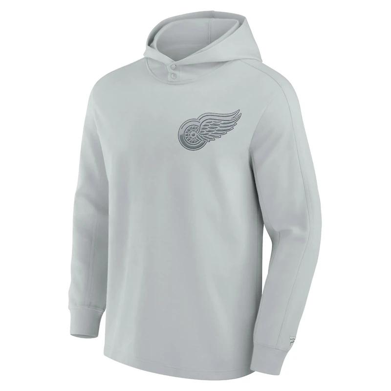 Men's Fanatics Detroit Wings Elements Lightweight Tri-Blend Fleece Hoodie