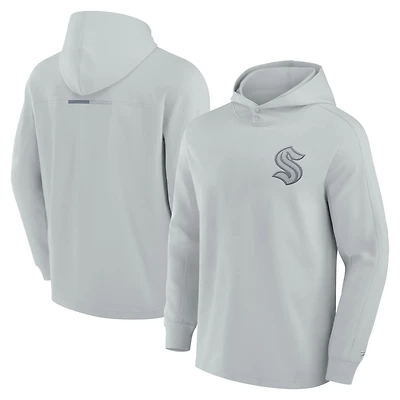Men's Fanatics Seattle Kraken Elements Lightweight Tri-Blend Fleece Hoodie