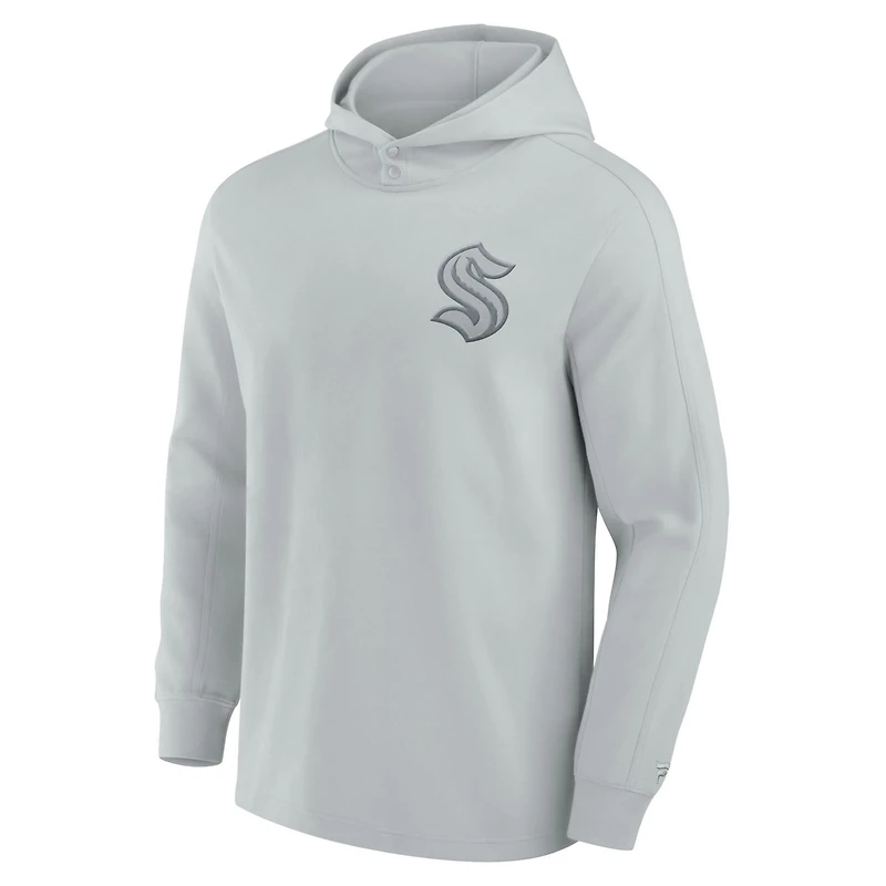 Men's Fanatics Seattle Kraken Elements Lightweight Tri-Blend Fleece Hoodie