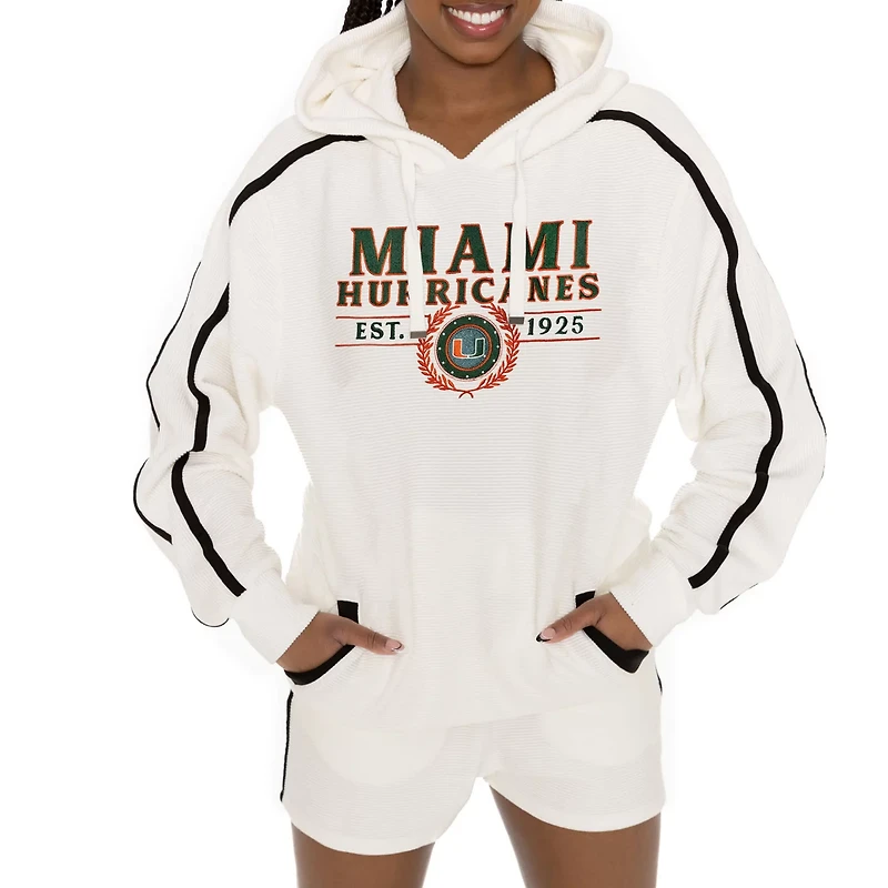Men's Gameday Couture Miami Hurricanes Down Set Go Hoodie and Shorts Lounge Set