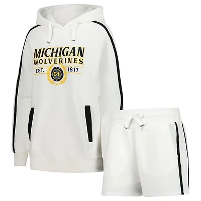 Men's Gameday Couture Michigan Wolverines Down Set Go Hoodie and Shorts Lounge