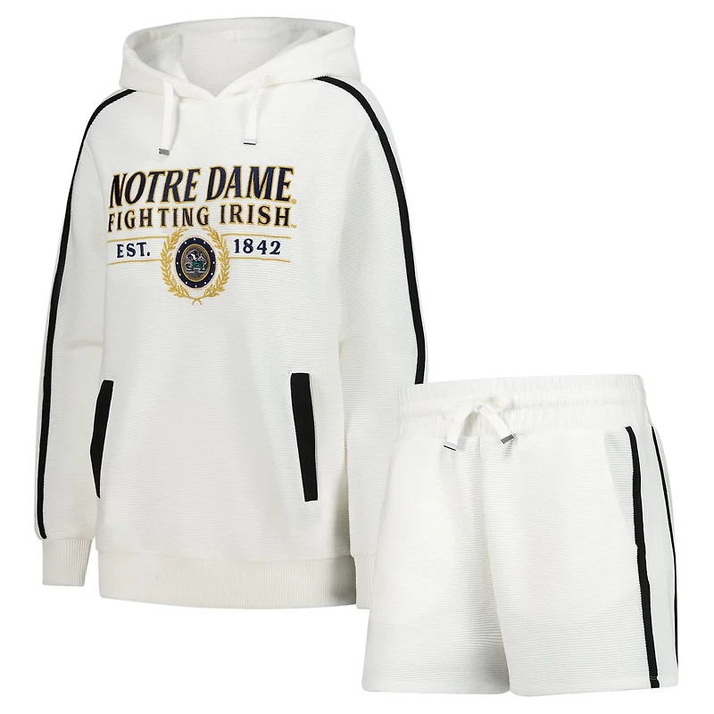 Men's Gameday Couture Notre Dame Fighting Irish Down Set Go Hoodie and Shorts Lounge