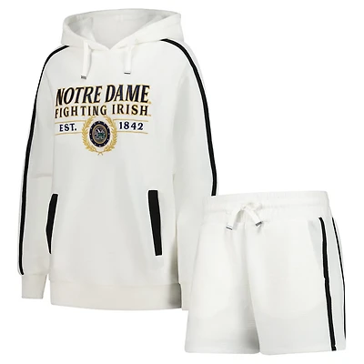 Men's Gameday Couture Notre Dame Fighting Irish Down Set Go Hoodie and Shorts Lounge