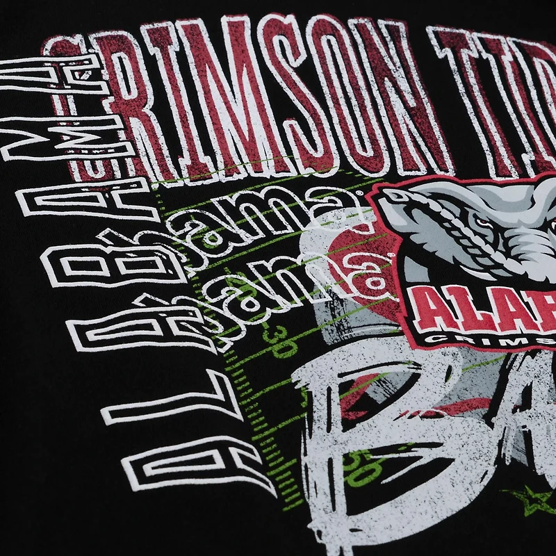 Mitchell  Ness Alabama Crimson Tide Half Time Fleece Crewneck Sweatshirt
