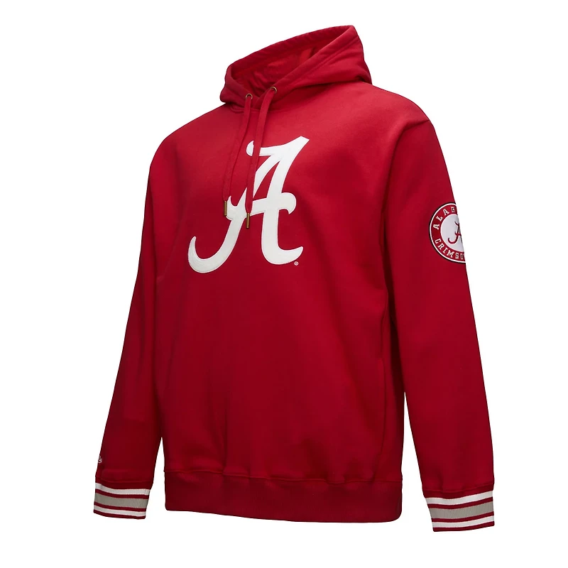 Mitchell  Ness Alabama Tide Chainstich Fleece Pullover Hoodie