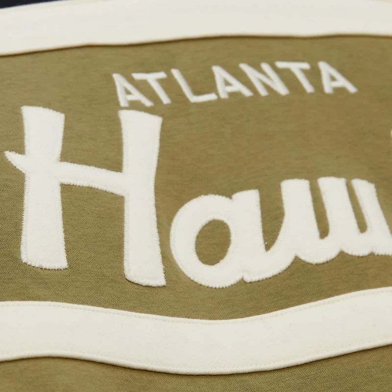 Mitchell  Ness Black Atlanta Hawks Double Clutch Head Coach Hoodie