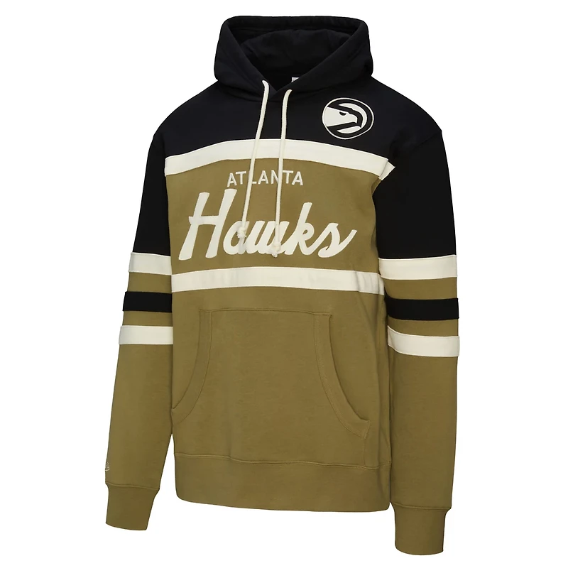 Mitchell  Ness Black Atlanta Hawks Double Clutch Head Coach Hoodie