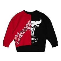 Mitchell  Ness Black Chicago Bulls Big Face 50 Pullover Sweatshirt