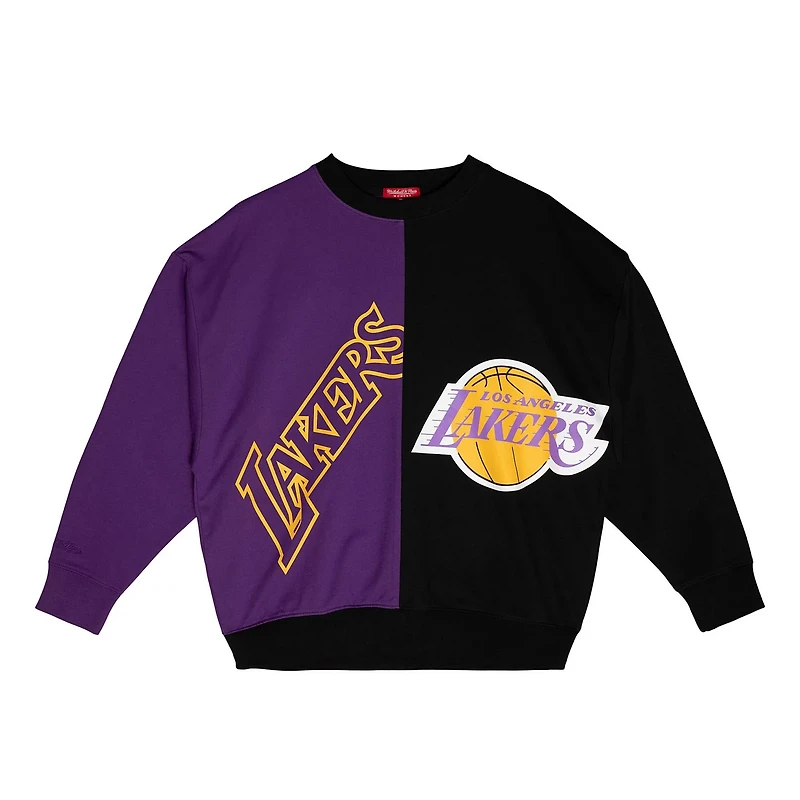 Mitchell  Ness Black Los Angeles Lakers Big Face 50 Pullover Sweatshirt