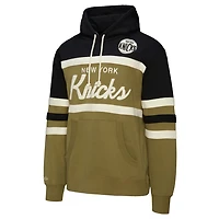 Mitchell  Ness Black New York Knicks Double Clutch Head Coach Hoodie