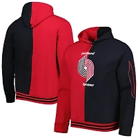Mitchell  Ness Black Portland Trail Blazers Hardwood Classics Split Pullover Hoodie