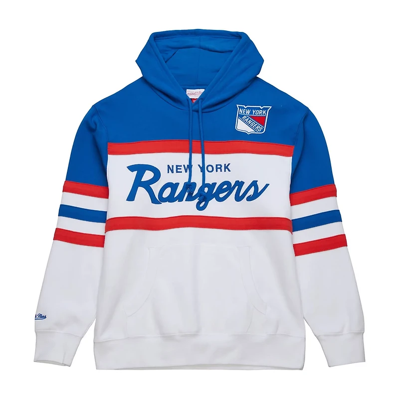 Mitchell  Ness Blue New York Rangers Head Coach Pullover Hoodie