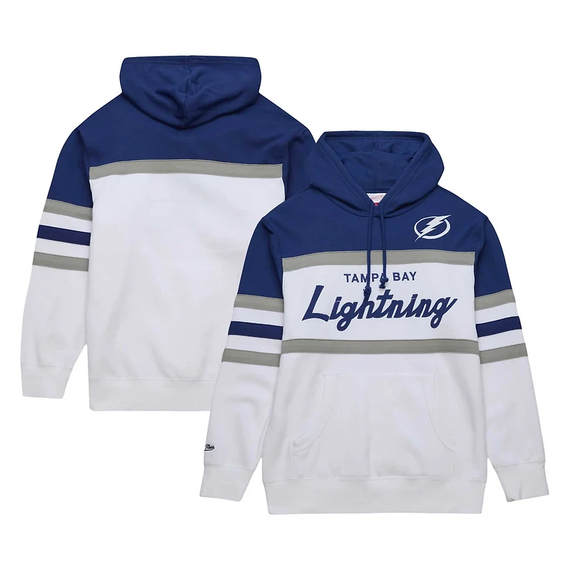 Mitchell  Ness Blue Tampa Bay Lightning Head Coach Pullover Hoodie