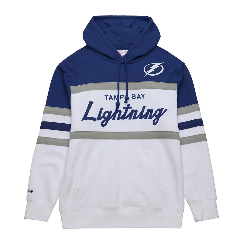 Mitchell  Ness Blue Tampa Bay Lightning Head Coach Pullover Hoodie