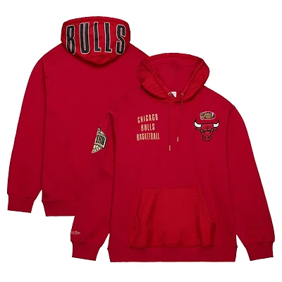 Mitchell Ness Chicago Bulls Team OG 20 Vintage Logo Fleece Pullover Hoodie