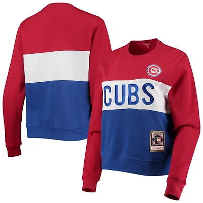 Mitchell  Ness Chicago Cubs Color Block 20 Pullover Sweatshirt