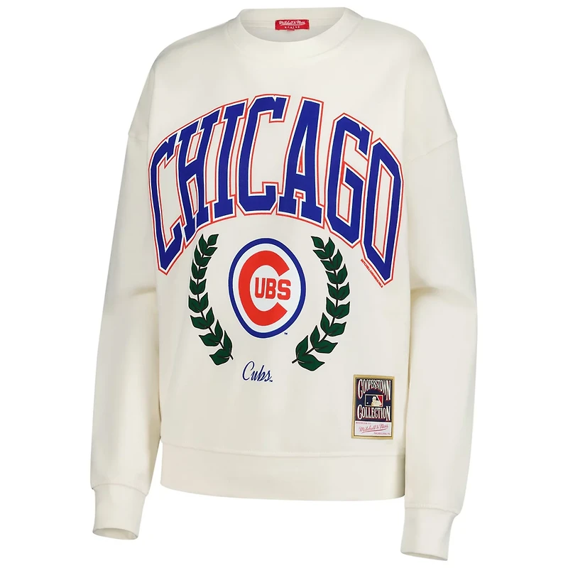 Mitchell  Ness Chicago Cubs Cooperstown Collection Laurel Pullover Sweatshirt