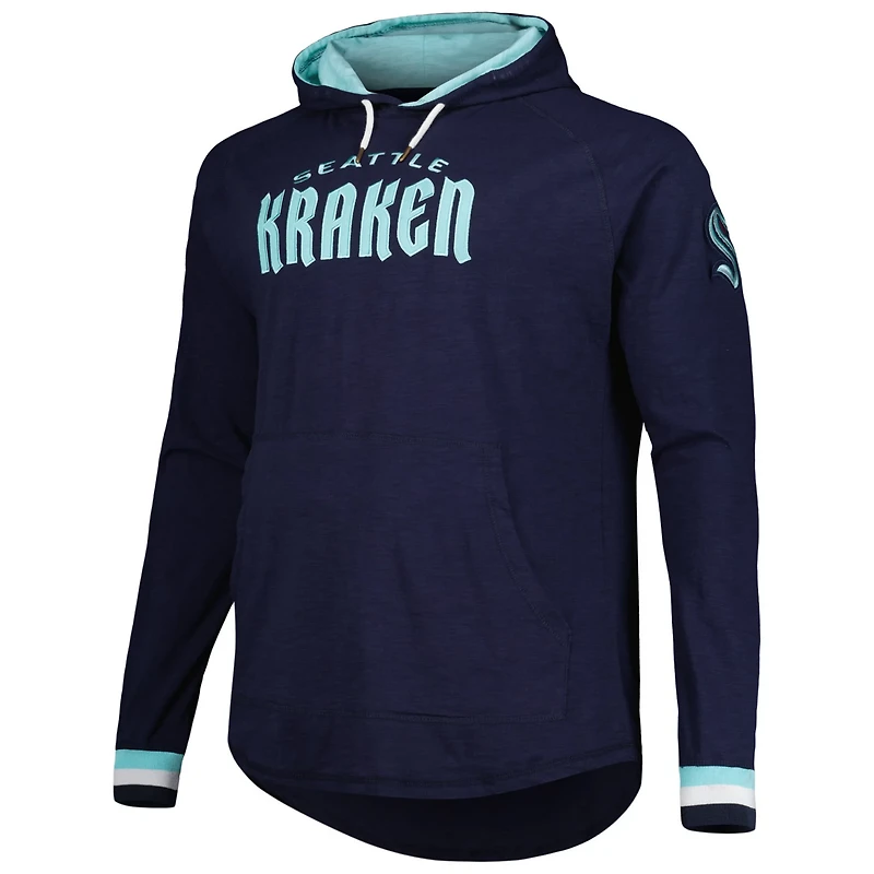 Mitchell  Ness Deep Sea Seattle Kraken Big  Tall Legendary Raglan Pullover Hoodie