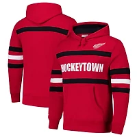 Mitchell  Ness Detroit Wings Head Coach Slogan Pullover Hoodie