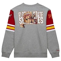 Mitchell  Ness Florida State Seminoles Throwback Allover 40 Pullover Sweatshirt