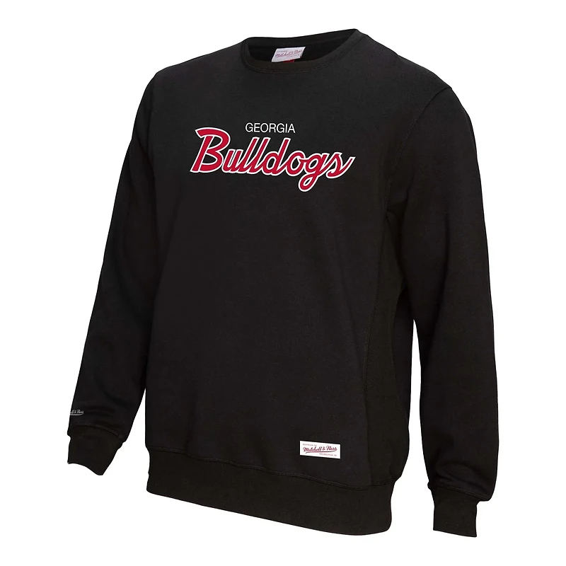 Mitchell Ness Georgia Bulldogs Elite Script Pullover Sweatshirt