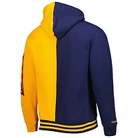 Mitchell  Ness Gold Golden State Warriors Hardwood Classics Split Pullover Hoodie