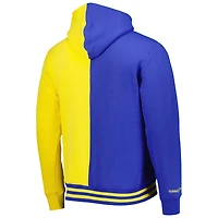 Mitchell  Ness Gold Golden State Warriors Hardwood Classics Split Pullover Hoodie
