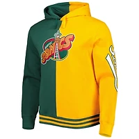 Mitchell  Ness Gold Seattle SuperSonics Hardwood Classics Split Pullover Hoodie